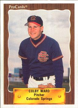 1990 ProCards #37 Colby Ward Front