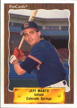 1990 ProCards #43 Jeff Manto Front