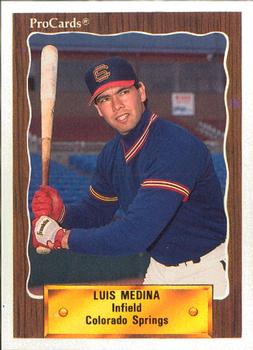 1990 ProCards #44 Luis Medina Front