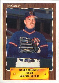 1990 ProCards #47 Casey Webster Front