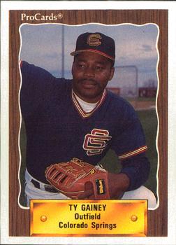 1990 ProCards #50 Ty Gainey Front