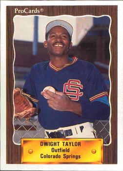 1990 ProCards #51 Dwight Taylor Front