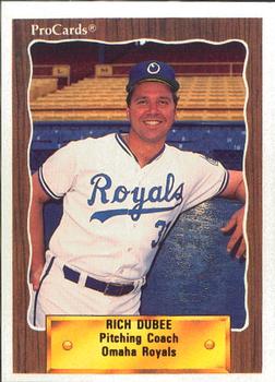 1990 ProCards #82 Rich Dubee Front