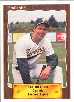 1990 ProCards #105 Pat Dietrick Front