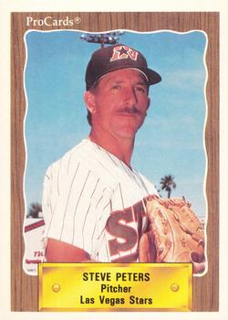 1990 ProCards #120 Steve Peters Front