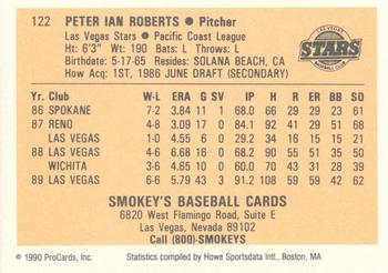 1990 ProCards #122 Pete Roberts Back