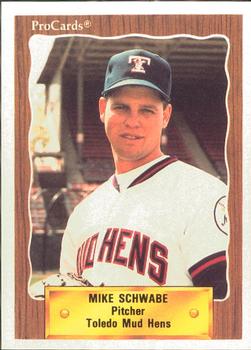1990 ProCards #148 Mike Schwabe Front