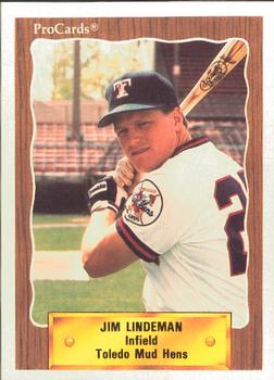 1990 ProCards #156 Jim Lindeman Front