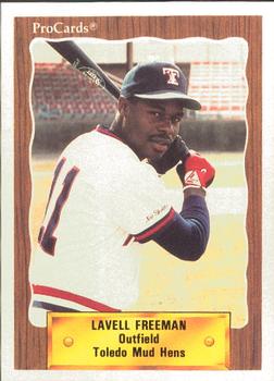 1990 ProCards #161 LaVel Freeman Front