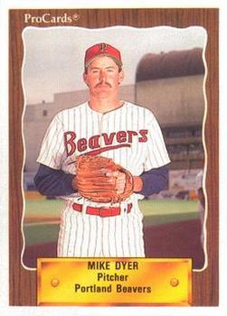 1990 ProCards #173 Mike Dyer Front