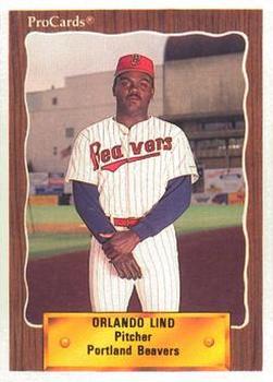 1990 ProCards #175 Orlando Lind Front