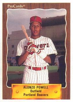 1990 ProCards #193 Alonzo Powell Front