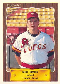 1990 ProCards #208 Mike Simms Front