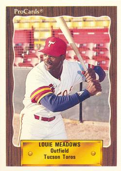 1990 ProCards #215 Louie Meadows Front