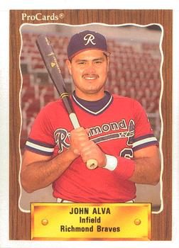 1990 ProCards #263 John Alva Front