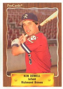 1990 ProCards #267 Ken Dowell Front