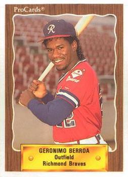 1990 ProCards #269 Geronimo Berroa Front