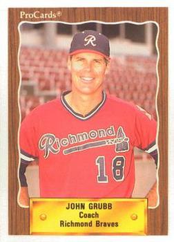 1990 ProCards #275 John Grubb Front