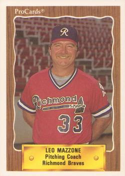 1990 ProCards #276 Leo Mazzone Front