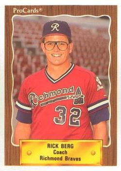 1990 ProCards #278 Rick Berg Front