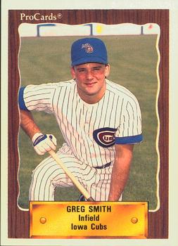 1990 ProCards #326 Greg Smith Front