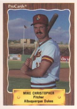 1990 ProCards #336 Mike Christopher Front