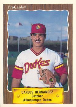 1990 ProCards #349 Carlos Hernandez Front