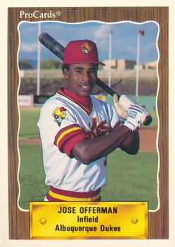1990 ProCards #354 Jose Offerman Front