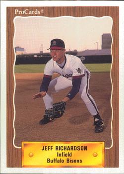 1990 ProCards #382 Jeff Richardson Front