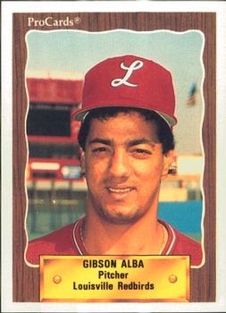 1990 ProCards #393 Gibson Alba Front