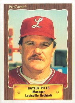 1990 ProCards #419 Gaylen Pitts Front