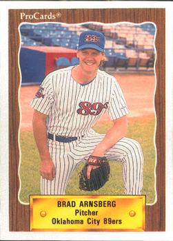 1990 ProCards #423 Brad Arnsberg Front
