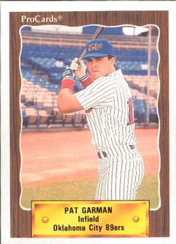 1990 ProCards #438 Pat Garman Front