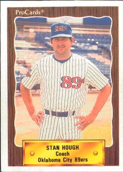 1990 ProCards #450 Stan Hough Front