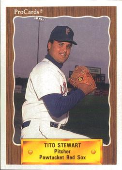 1990 ProCards #462 Tito Stewart Front