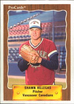 1990 ProCards #485 Shawn Hillegas Front