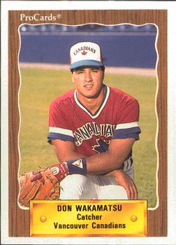 1990 ProCards #491 Don Wakamatsu Front