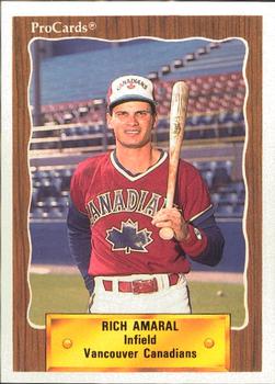 1990 ProCards #493 Rich Amaral Front