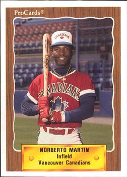1990 ProCards #495 Norberto Martin Front
