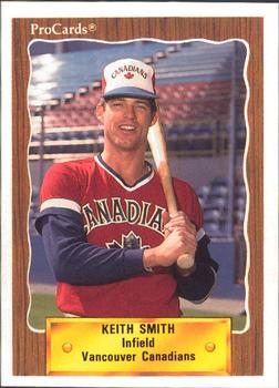 1990 ProCards #496 Keith Smith Front