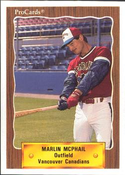 1990 ProCards #501 Marlin McPhail Front