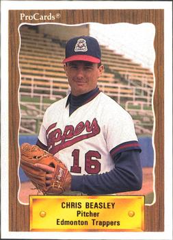1990 ProCards #509 Chris Beasley Front