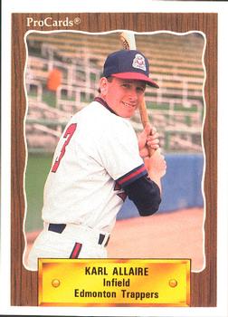 1990 ProCards #521 Karl Allaire Front
