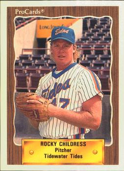 1990 ProCards #536 Rocky Childress Front