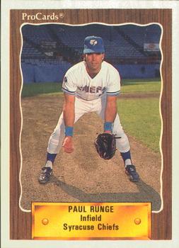 1990 ProCards #579 Paul Runge Front