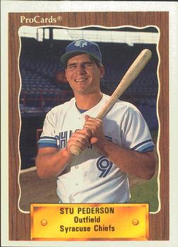1990 ProCards #586 Stu Pederson Front