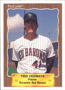 1990 ProCards #594 Todd Frohwirth Front