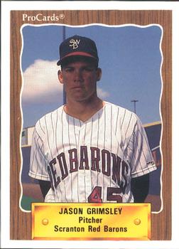 1990 ProCards #595 Jason Grimsley Front