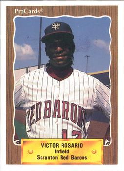 1990 ProCards #607 Victor Rosario Front