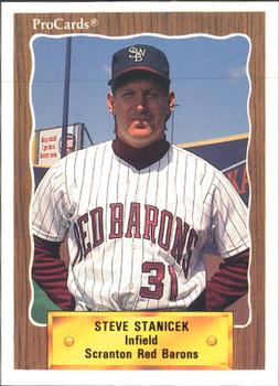 1990 ProCards #608 Steve Stanicek Front